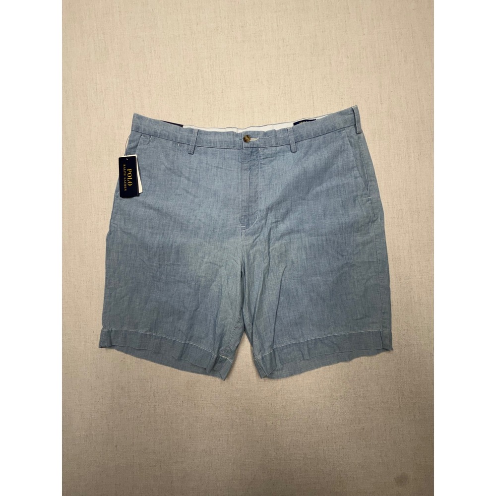 Polo Ralph Lauren Mens 38 Classic Fit Blue Chambray Cotton Shorts NWT